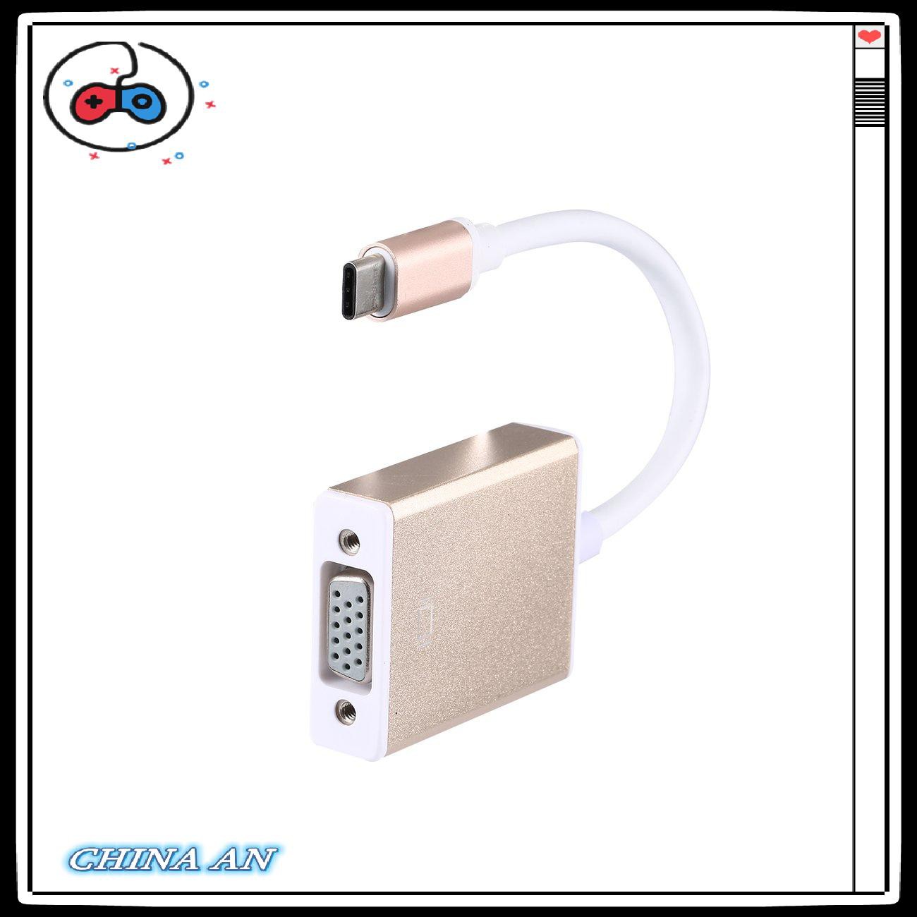 ⚡Hot sản phẩm/USB C Type C Thunderbolt 3 to VGA Male to Female Converter Cable for MacBook