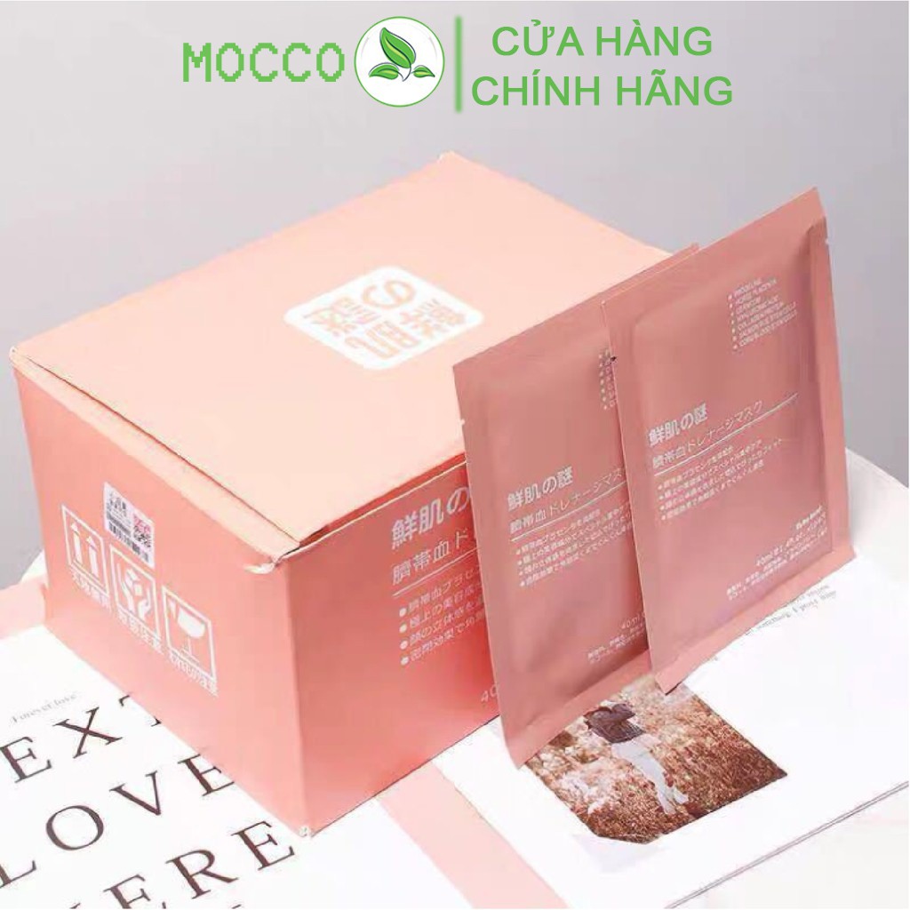 Mặt Nạ Nhau Thai Cừu,Mặt Nạ Tế Bào Gốc trắng da, làm mờ nám và tàn nhang   - Mask Cuống Rốn Nhật Bản Rwine Beauty