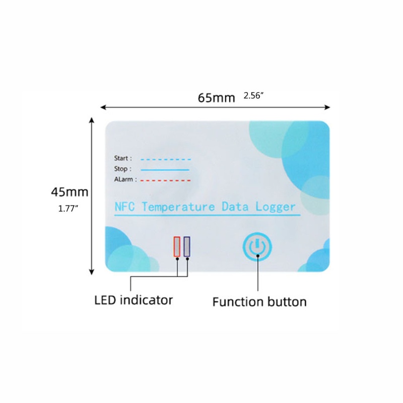 Máy Ghi Dữ Liệu Nhiệt Độ Nfc 500000 Dùng Một Lần Cổng Usb Xanh Dương