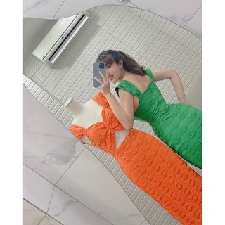 B83-ĐẦM BODY NƠ CHÉO CUTOUT