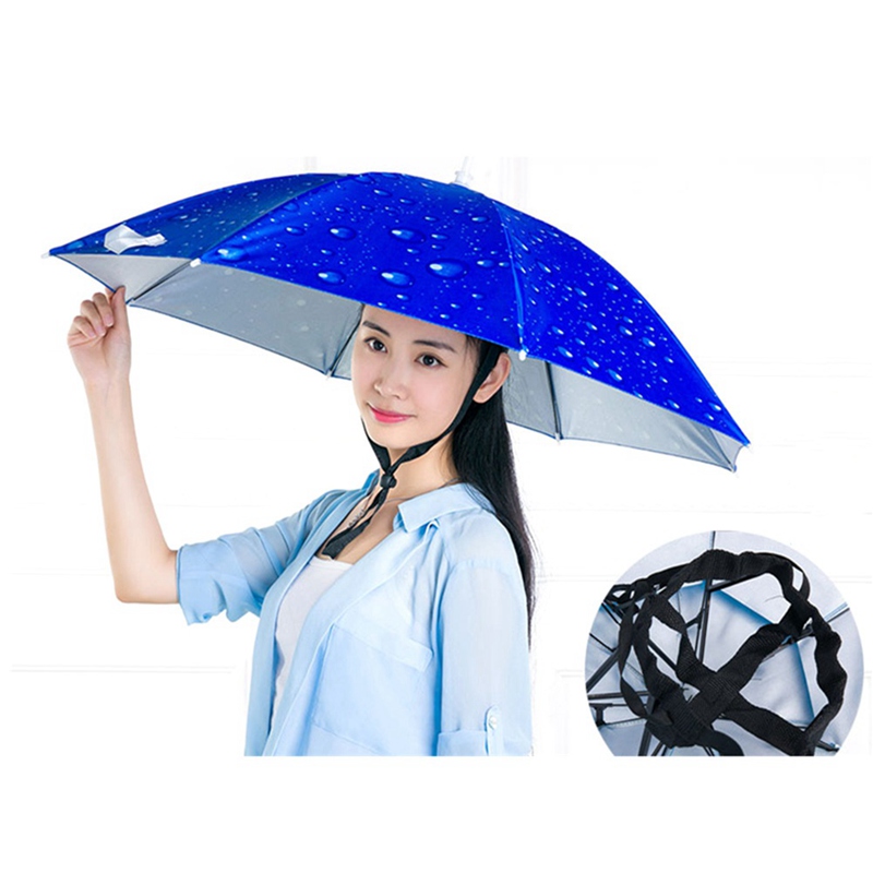 Dù đội đầu che nắng/mưa chống tia UV tiện dụng cho câu cá/đi trên đường
