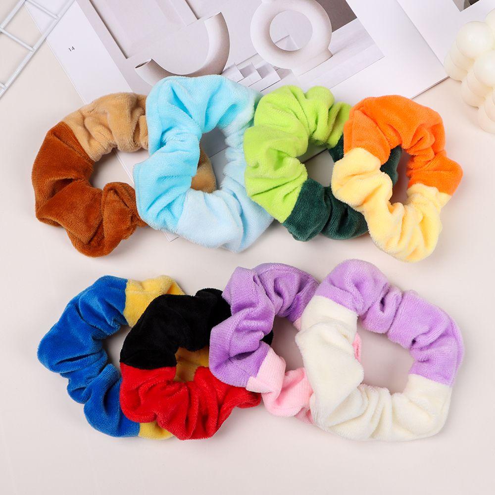Dây Cột Tóc Scrunchies Chất Nhung Mềm Màu Kẹo Hợp Thời Trang Cho Nữ