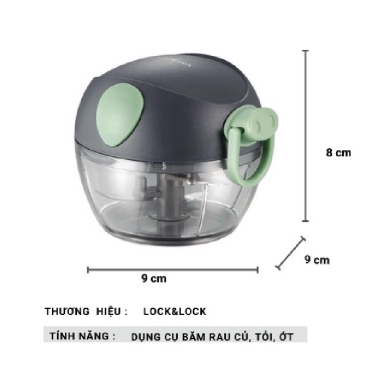 Dụng Cụ Băm Rau Củ Quả, Xay Tỏi Ớt Lock&amp;Lock 180/400 ML