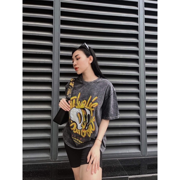 Áo Thun Wash Unisex TeeHolic In Logo King Of King THS