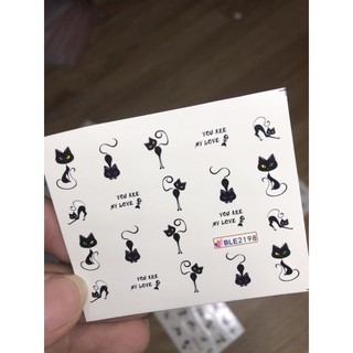 (13)Stick dán săm nước hoạt hình Mèo