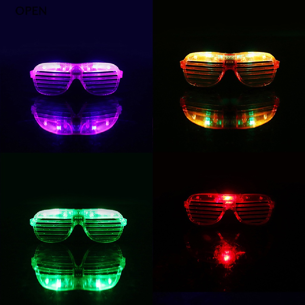op Christmas LED Blinds Glasses Party Luminous Light Up Rave Costume Decor DJ  my