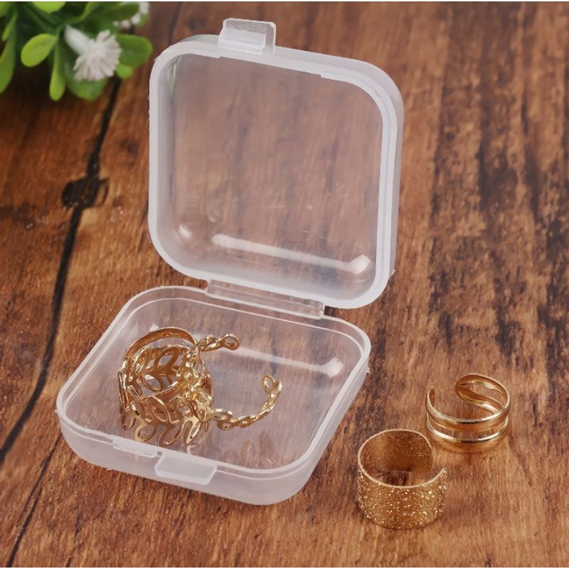 Hộp Nhựa Mini Trong Suốt Đựng Trang Sức