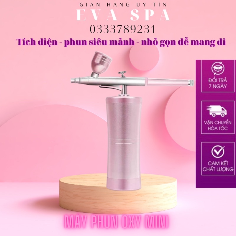 Máy Phun Oxy Mini Cực Khỏe Có Tích Điện, Máy Phun Sơn Omber Nail Siêu Mịn