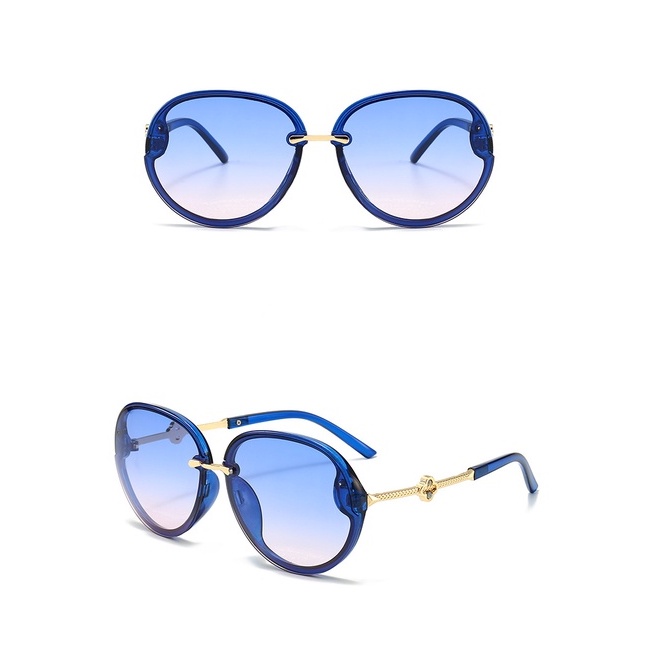 Kính Mát Gọng Tròn Chống Tia UV Phong Cách Đường Phố Cá Tính