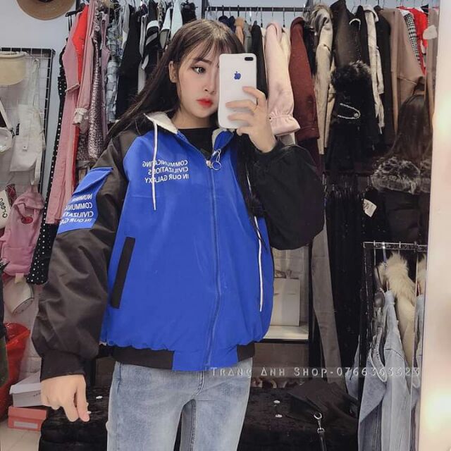 🌟Phao bomber lót lông ( Ảnh thật )