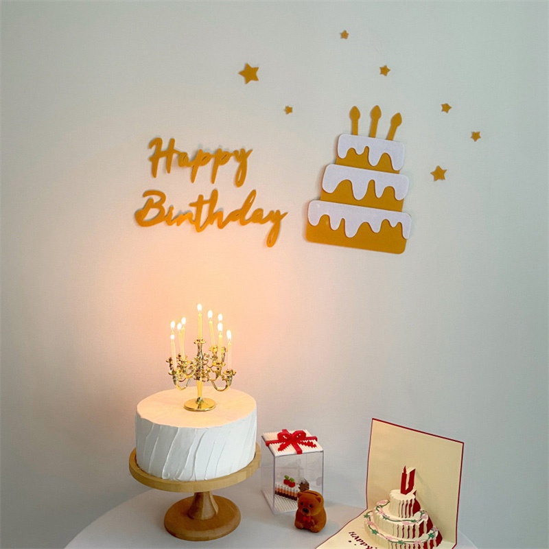 Bộ Chữ Happy Birthday Số 0-9 Dán Tường Trang Trí Tiệc Sinh Nhật