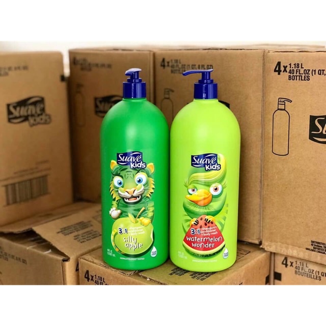 Sữa Tắm Gội Bé Suekids Mỹ Có Vòi 1,8L