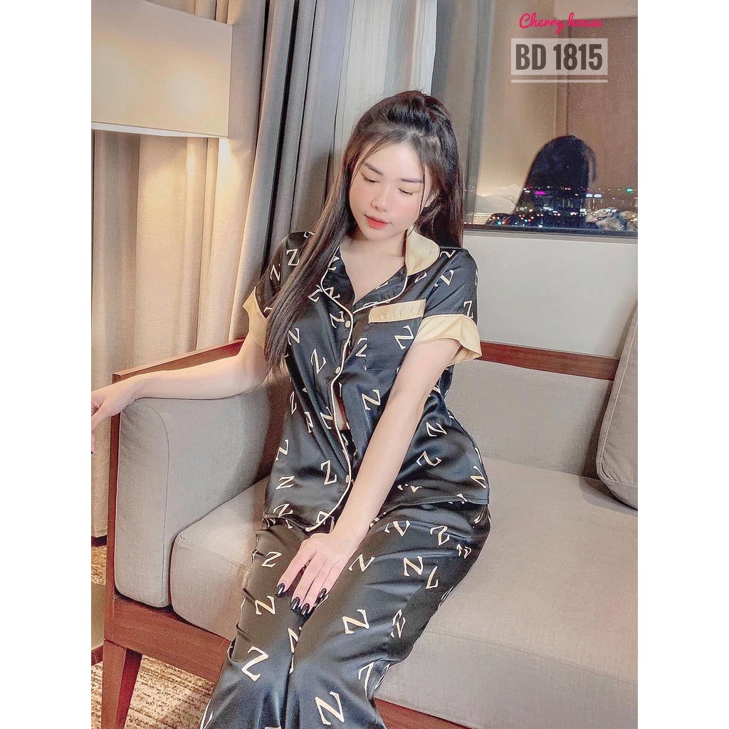 Đồ Bộ Pijama Lụa Satin Cao cấp Thiết Kế Thời Thượng Mềm Mại Thoải Mái D23 SWEET HOME | BigBuy360 - bigbuy360.vn