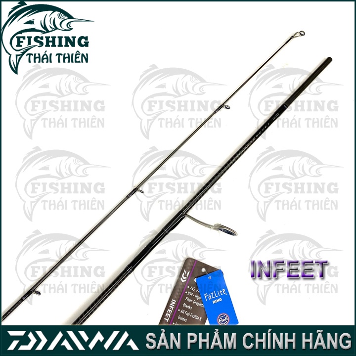 Cần Câu Cá Daiwa Infeet 602MS, 702MS Cần Lure Máy Đứng 1m80, 2m14 Khoen Pat Fuji Fazlite Hàng Chính Hãng