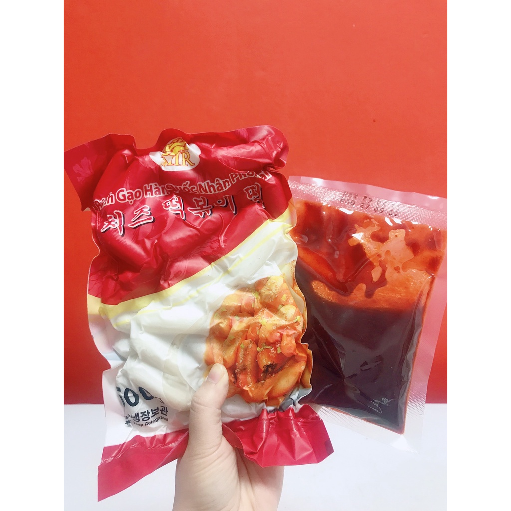 Combo 500gr bánh gạo phomai  vỏ trắng, vỏ đỏ + 150gr sốt ớt