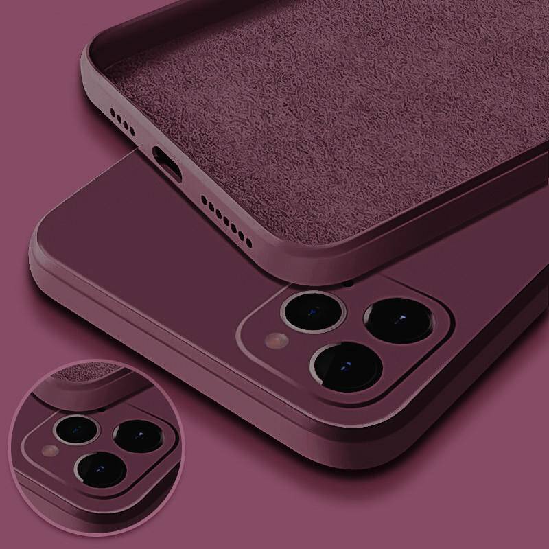 Ốp Điện Thoại Silicon Dẻo Màu Trơn Dáng Vuông Sang Trọng Cho iPhone X XS Max XR iPhone 6 7 8 Plus SE 2020 2022 SE3