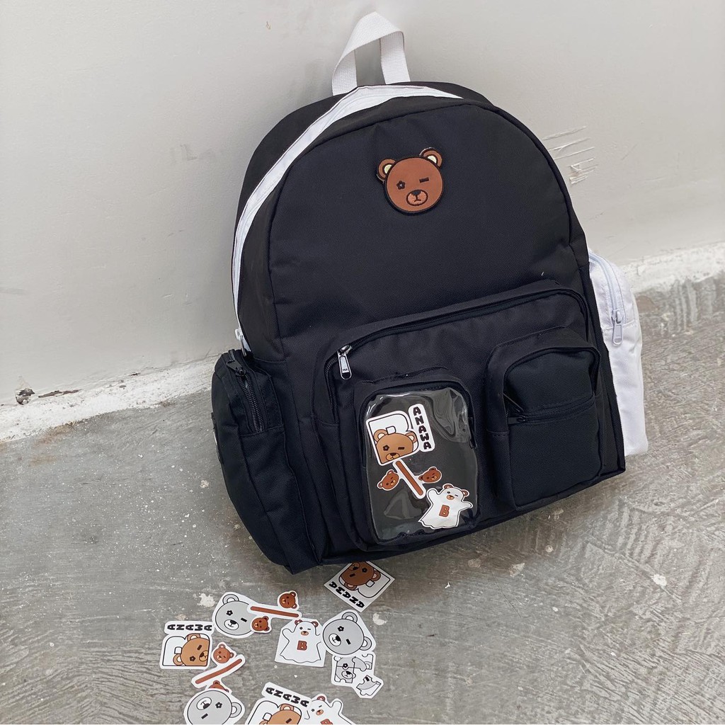 [Mã BMINC50 giảm 10% đơn 99K] Balo Banawa - Not Your Bear Backpack - Black