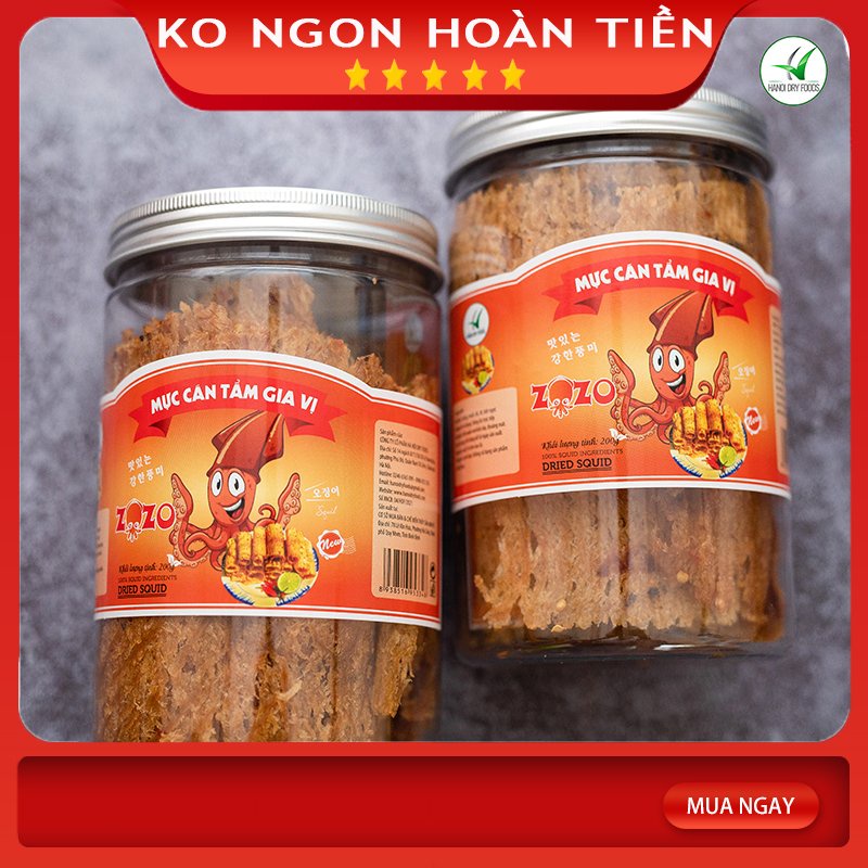 [Khô Mực tẩm gia vị loại 1] Mực cán tẩm gia vị ZOZO 200g - Khô gà Cooky | BigBuy360 - bigbuy360.vn