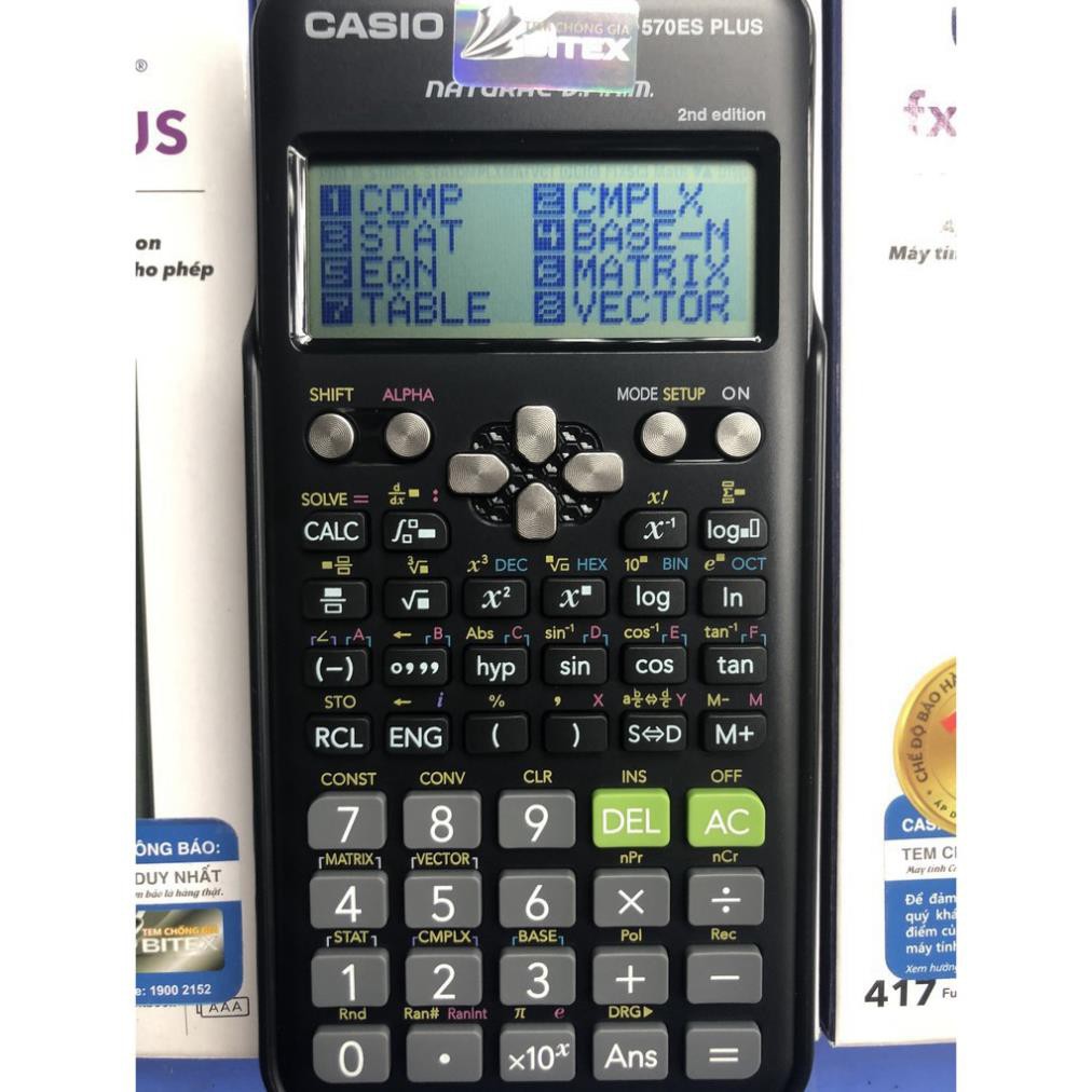 Máy tính Học Sinh Casio FX 570ES Plus 2nd Editon - Máy tính Cầm Tay Casio 570 ES Plus