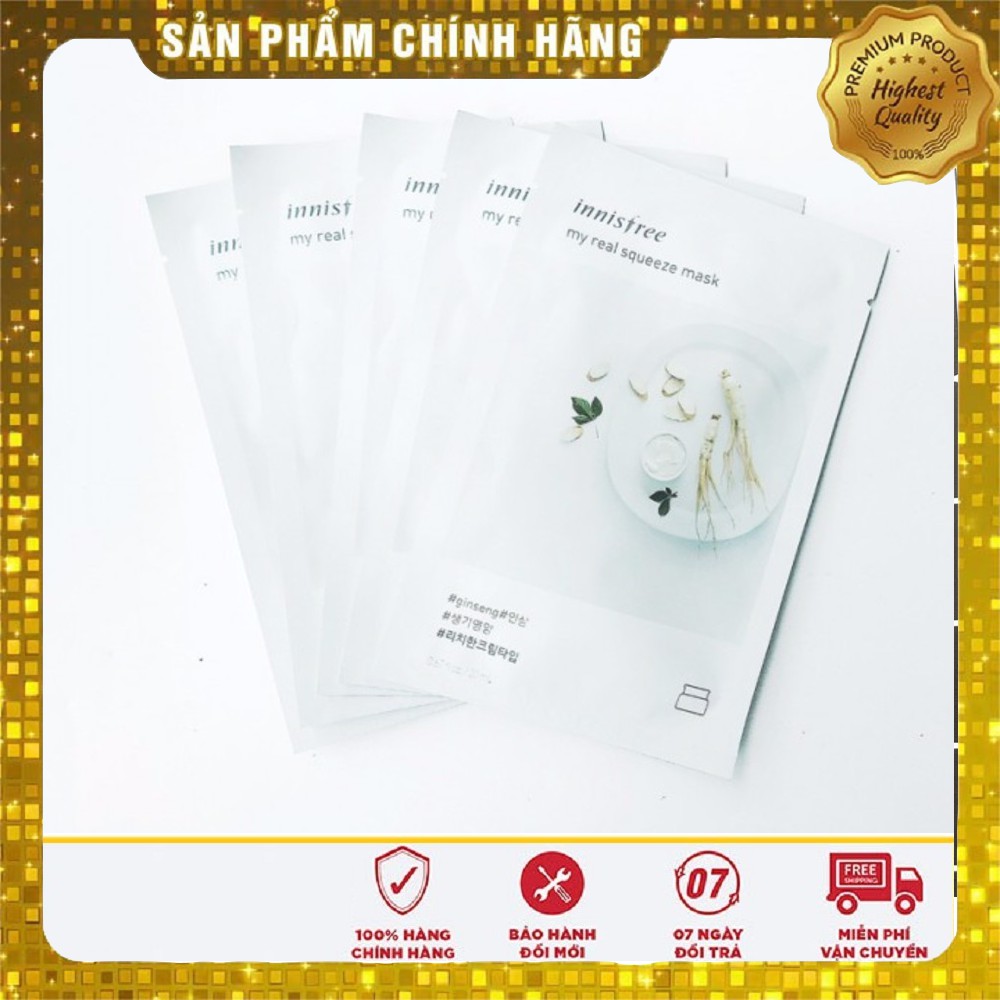 Mặt Nạ Giấy  Sâm Mask Sheet My Real Squeeze Mask 20ml