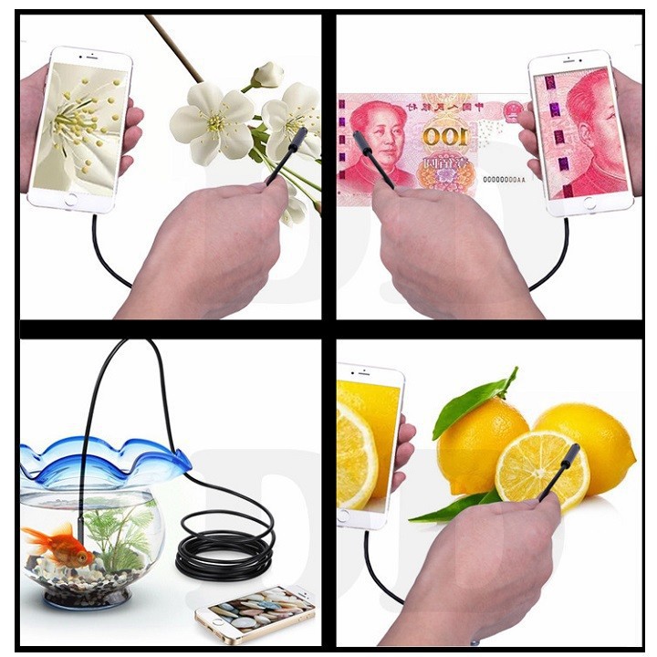 Camera nội soi độ nét HD720p chuyên sửa chữa oto, điều hòa dây âm trần dùng cho điện thoai/máy tính