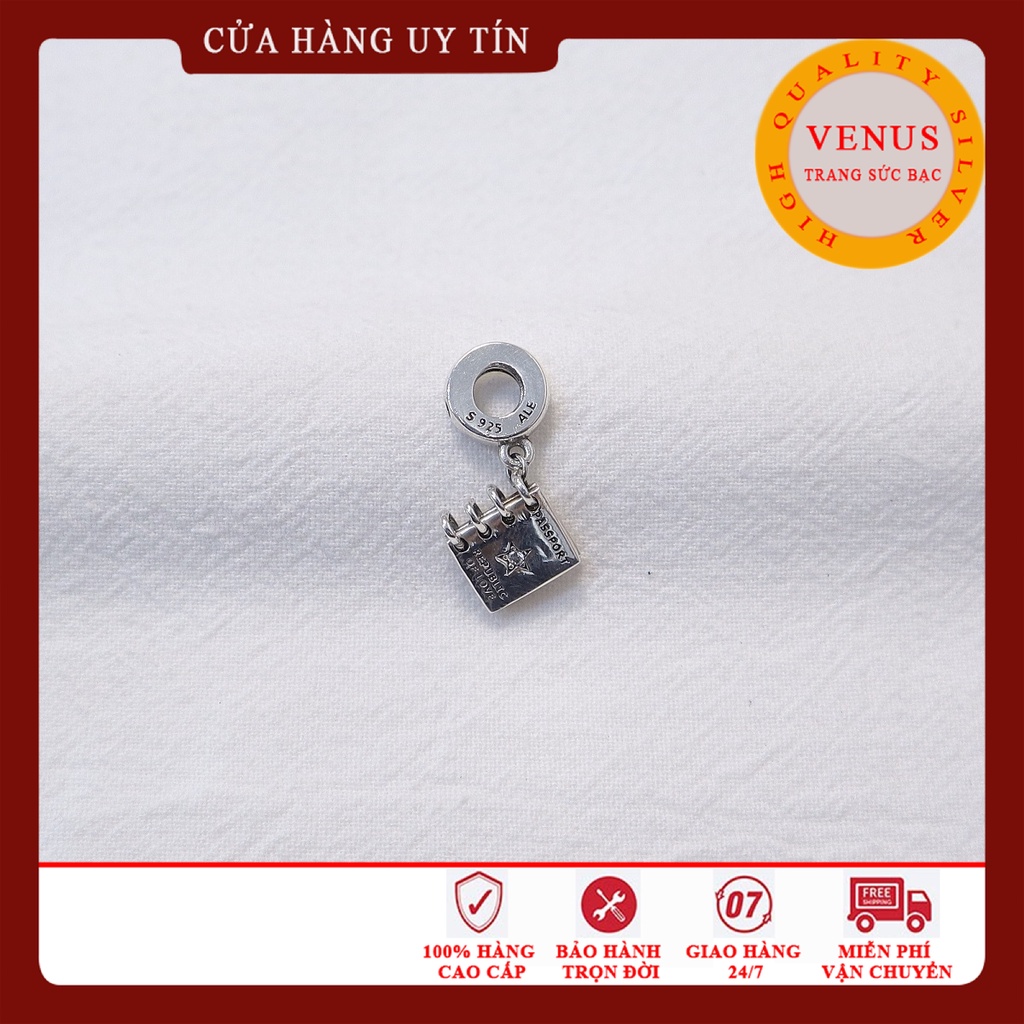 [Charm bạc 925 cao cấp] Charm treo Passport- Mã sản phẩm VENUST28