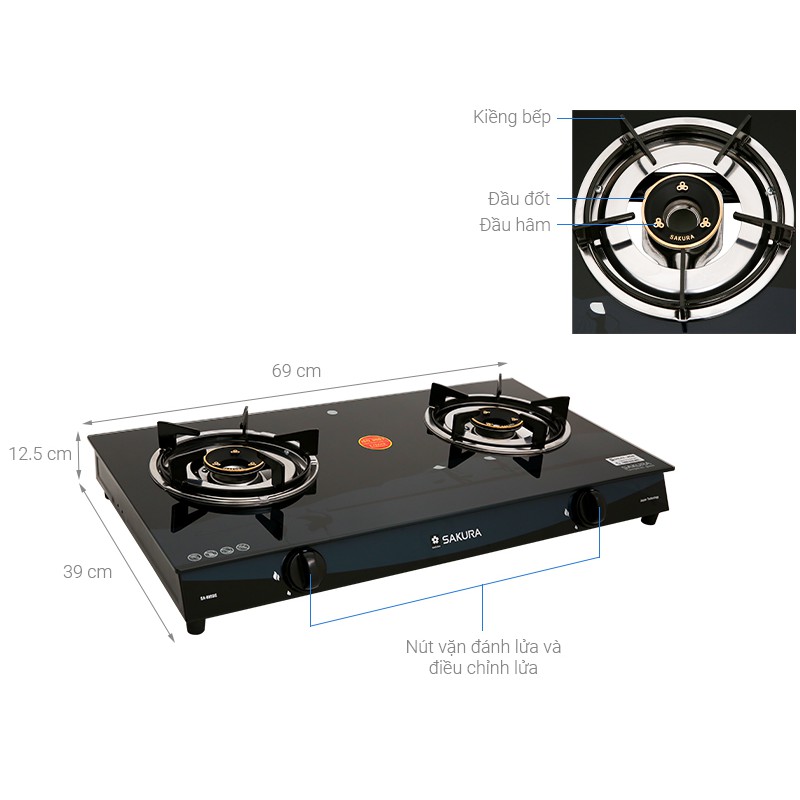 Bếp gas Sakura SA-695SG