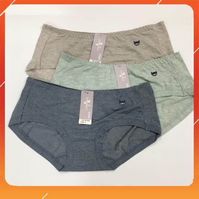 Quần lót nữ cotton đũi cao cấp kháng khuẩn mềm mại thấm hút mồ hôi thoáng mát tag mặt mèo Q2051