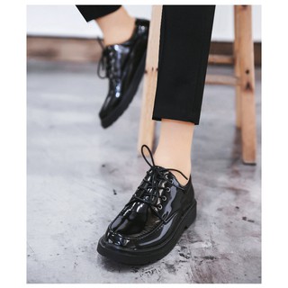 Giày nam da bóng, da PU, Tăng Chiều Cao, Đế Đúc Chống Trơn Trượt GD01 Thời trang Hero