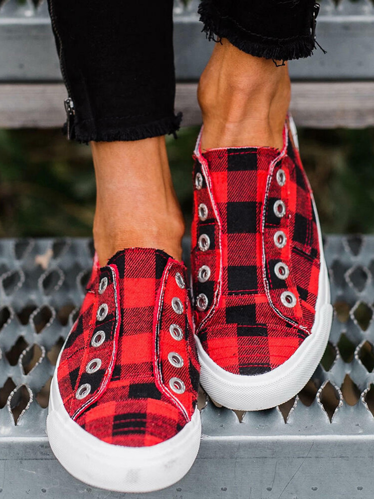 Giày Bata Canvas Kẻ Sọc Thời Trang Cho Nữ A1T6