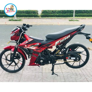 [SHIN DECAL] Tem xe satria fi chất liệu crom dán xe đỏ