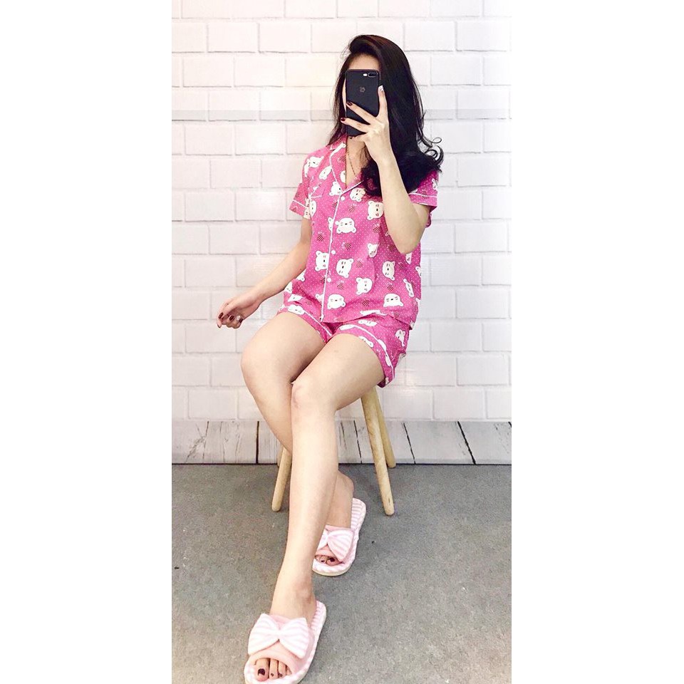 Bộ THÔ quần đùi may viền