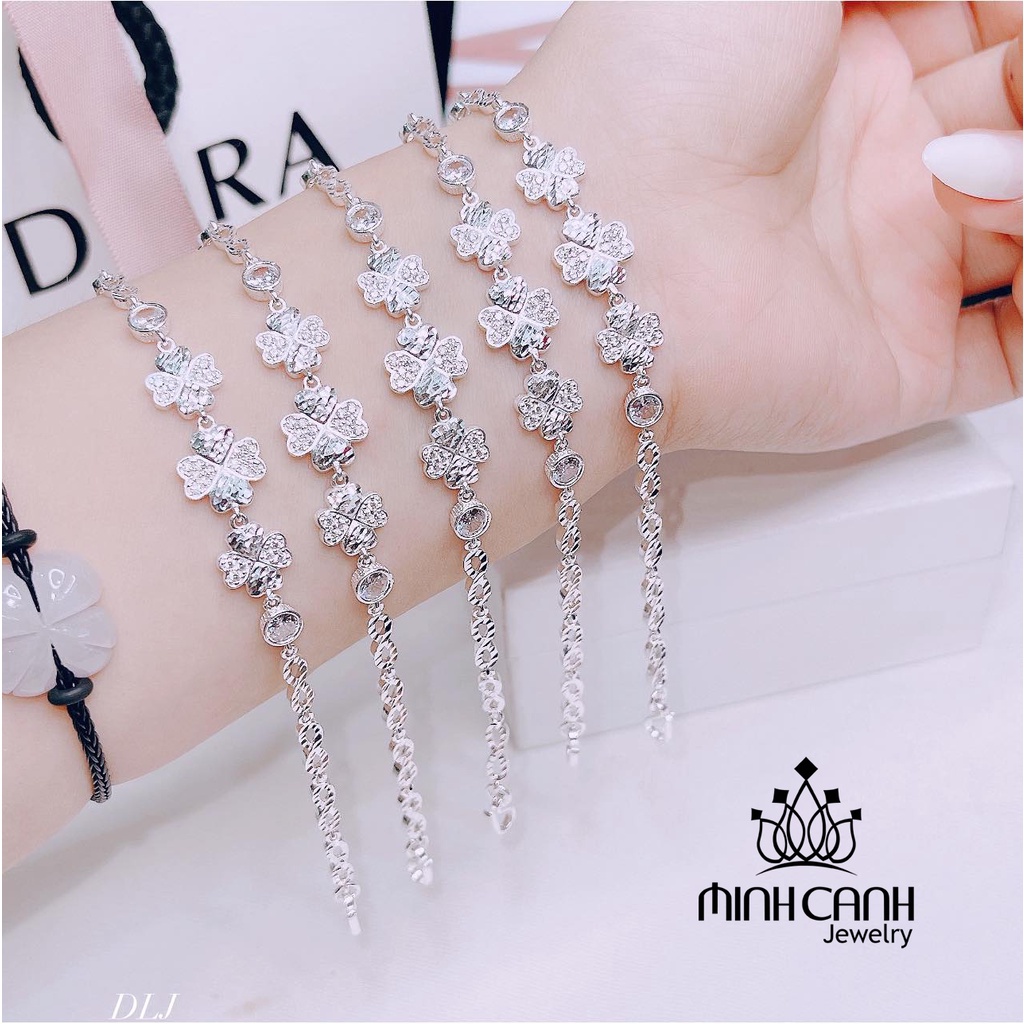 Lắc Tay Bạc Minh Canh Jewelry 3 Cỏ 4 Lá