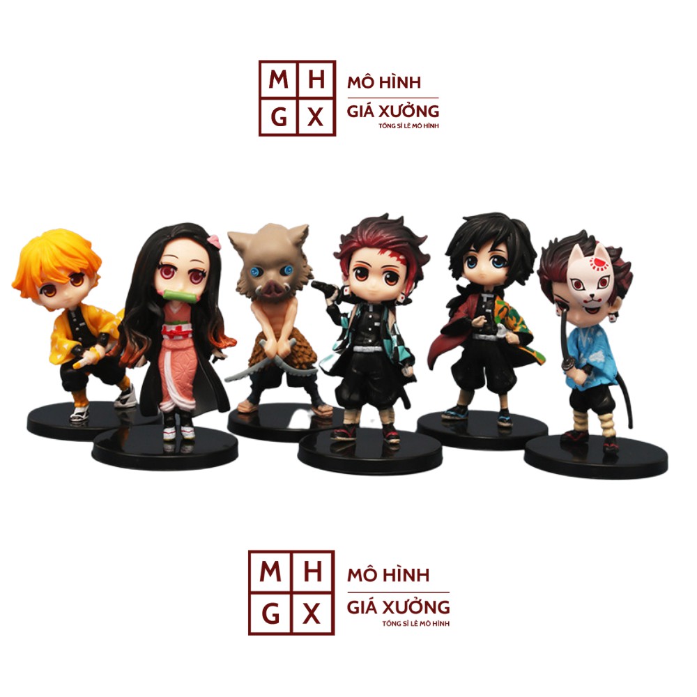 Mô hình Kimetsu No Yaiba figure Tanjirou , Nezuko , Zenitsu , Inosuke , Giyuu (Có bán lẻ)  - figure thanh gươm diệt quỷ