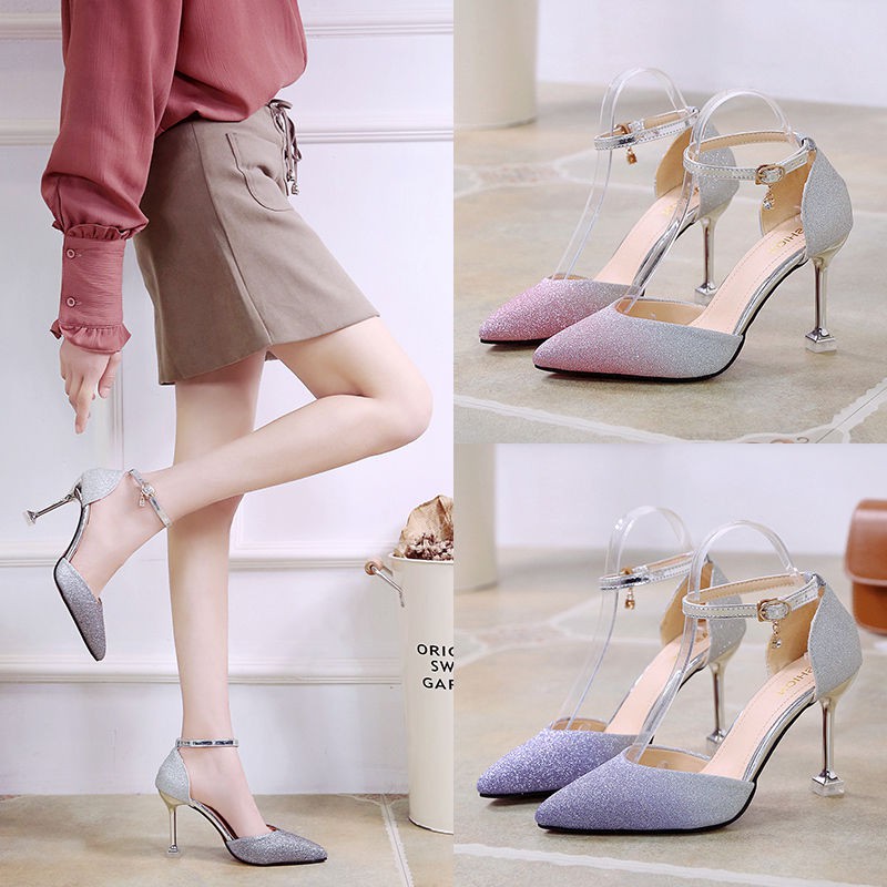 Giày sandal cao gót 7cm cài khóa kiểu dáng thời trang dành cho nữ | BigBuy360 - bigbuy360.vn