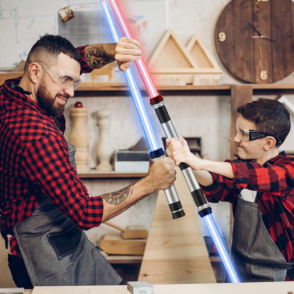 Set 2 Thanh Kiếm Đồ Chơi Jedi Sabre Có Đèn Led Phát Sáng Cho Trẻ Em