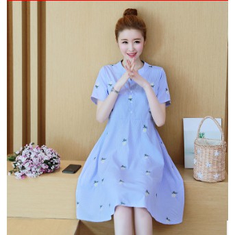 Đầm bầu thêu hoa HH090