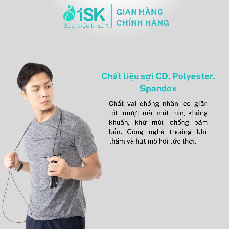 Áo thun thể thao nam 1SK Quick Dry