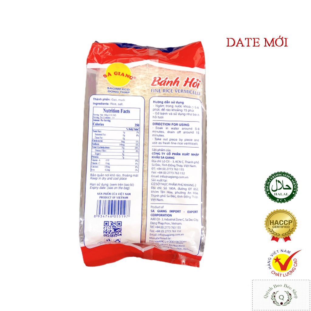 BÁNH HỎI KHÔ ĂN LIỀN SIÊU TIỆN LỢI SA GIANG TÚI 340G | BigBuy360 - bigbuy360.vn