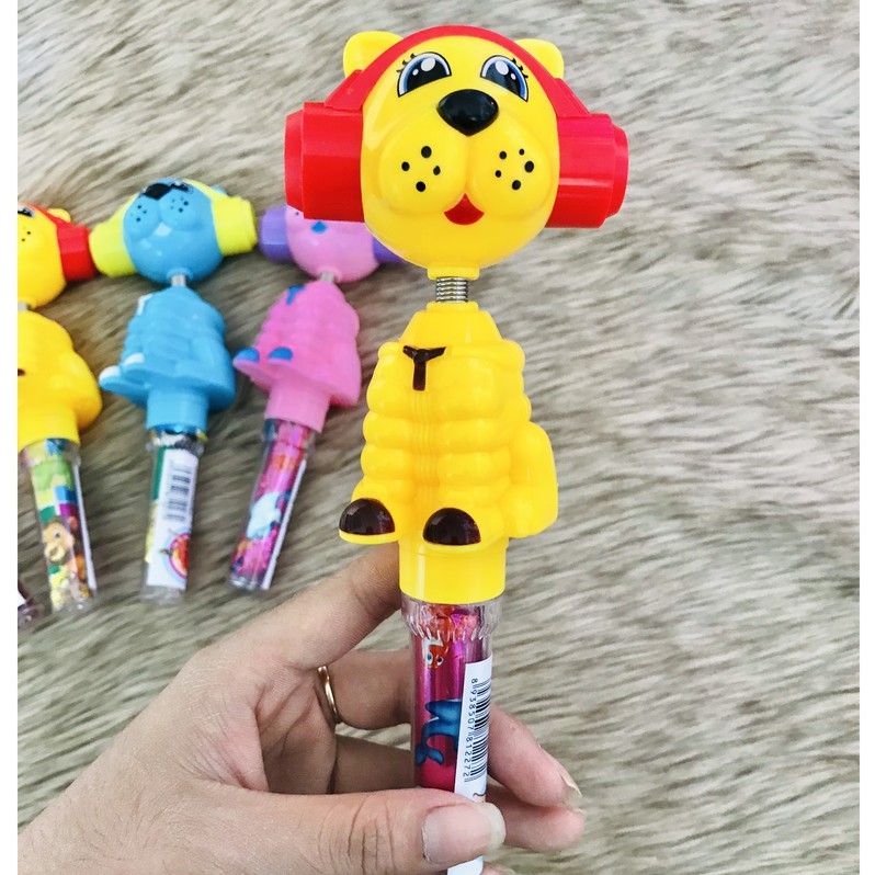 Đồ Chơi Con Chó Lắc Lư Đầu Có Kẹo Và Có Đèn Phát Sáng