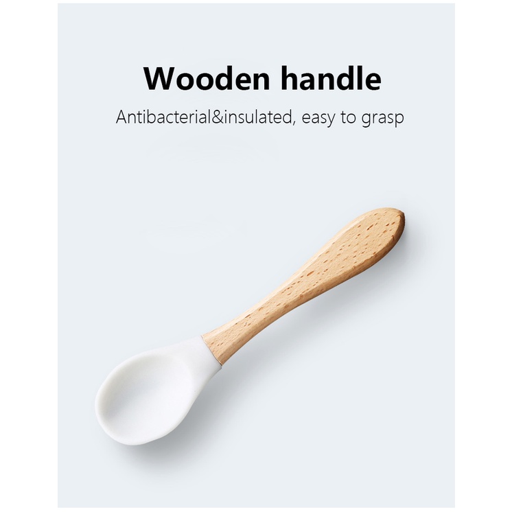 1 Bộ Bát Ăn Silicone Chống Nước Có Đế Hút Chân Không Kèm Muỗng Cho Bé