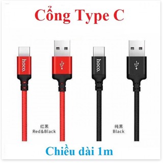 Cáp sạc dù Hoco X14 Type C (1M) 💝FREESHIP + HOÀN XU💝 Sạc nhanh 2A Samsung, truyền dữ liệu