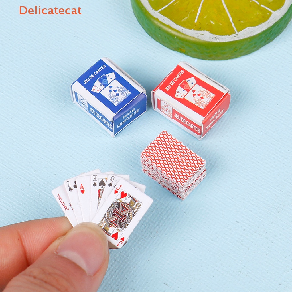 Bộ Bài Poker Mini Dễ Thương Trang Trí Nhà Búp Bê Tỉ Lệ 1: 12