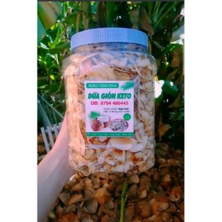 Dừa sấy giòn ko đường keto (hủ 500g)