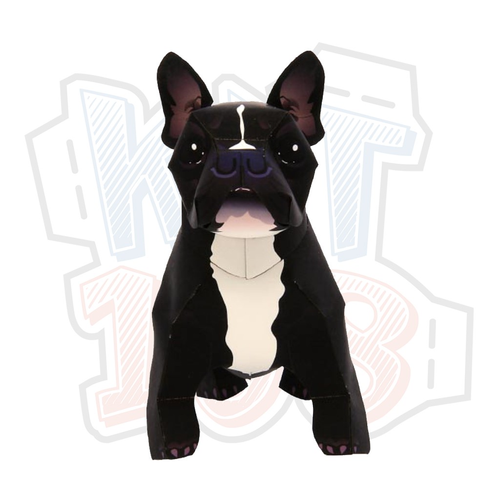 Mô hình giấy động vật Chó French Bulldog