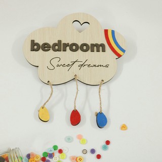 Biển bảng gỗ decor BEDROOM SWEET DREAMS -trang trí gia đình-trang trí phòng ngủ-văn phòng làm việc( tặng kèm móc treo)
