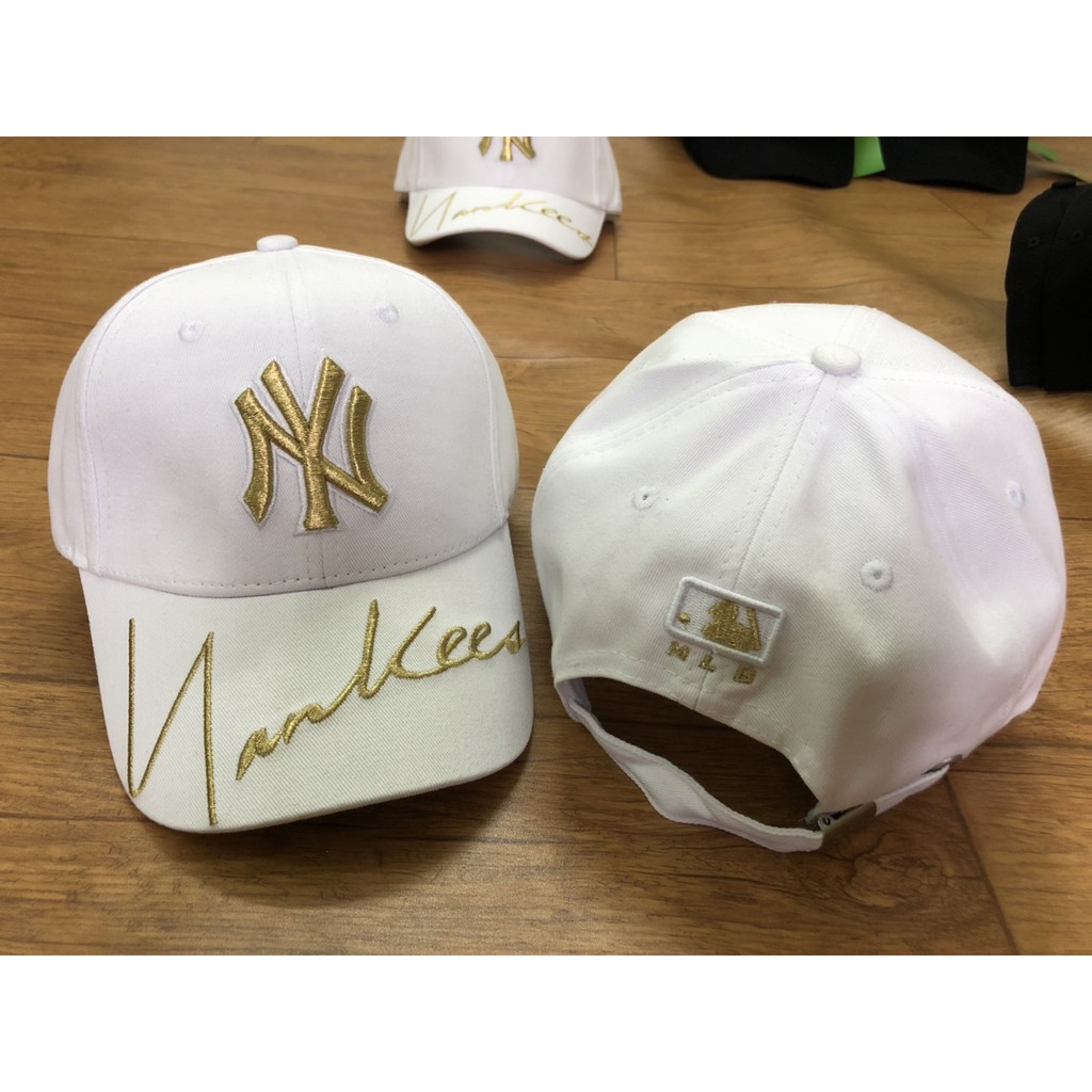 Mũ lưỡi trai Ny_logo thêu, lưỡi trai thêu đường chỉ sắc nét