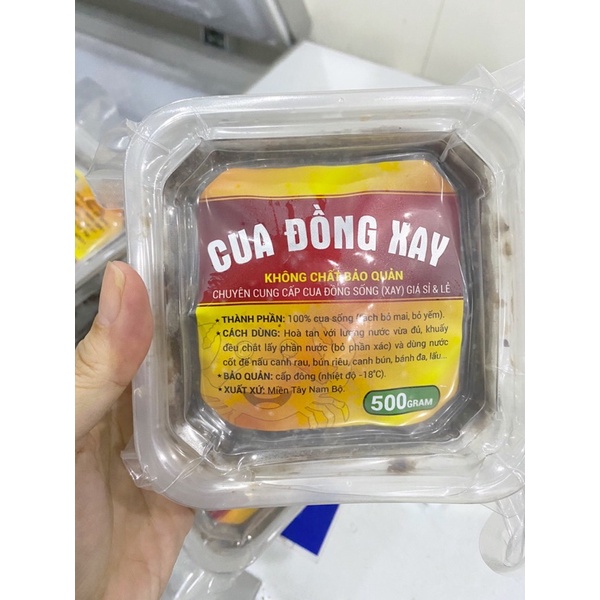 Cua đồng xay nguyên chất nấu canh cua bún riêu cua 250g