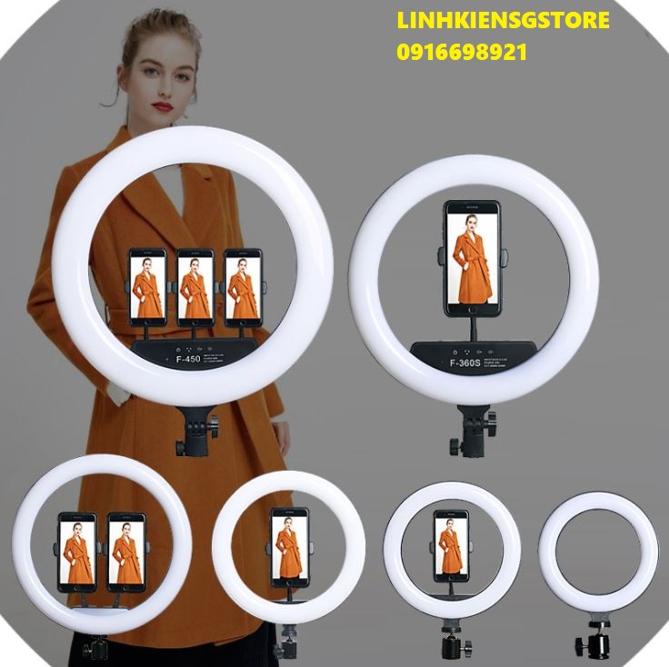 GIÁ SỈ  Đèn Lẻ 45cm 3 Kẹp 36CM 26CM LIVE Livestream Ring Spa Studio