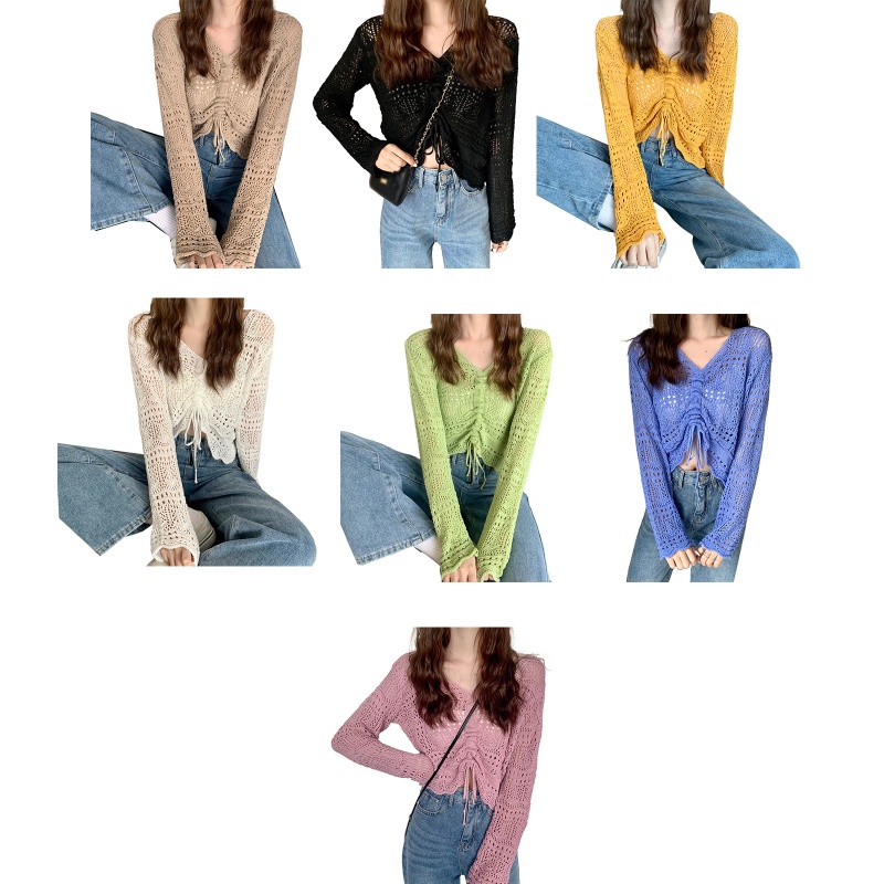 Áo Croptop Tay Dài Chống Nắng Thời Trang Mùa Hè